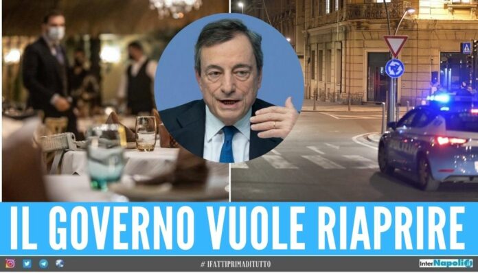 draghi governo riaperture ristoranti coprifuoco