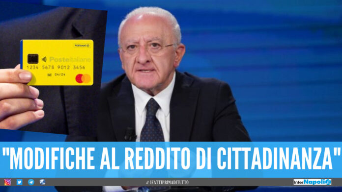 De Luca reddito di cittadinanza
