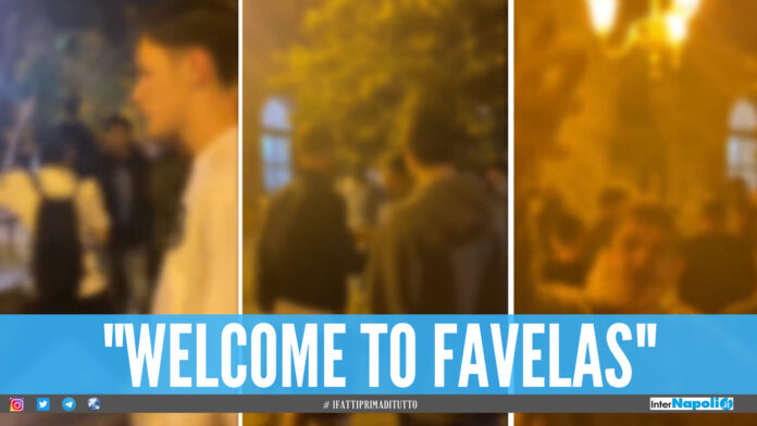 Rissa nel centro storico di Napoli