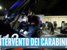 L'intervento dei carabinieri per bloccare le feste abusive