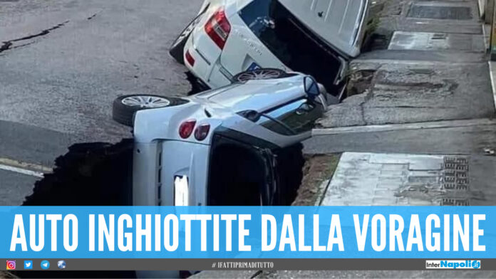 Auto inghiottite a Roma