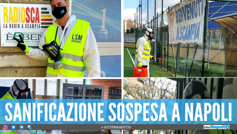 In ginocchio per la pandemia, da Scampia arriva la ‘sanificazione sospesa’: l’iniziativa di Vincenzo