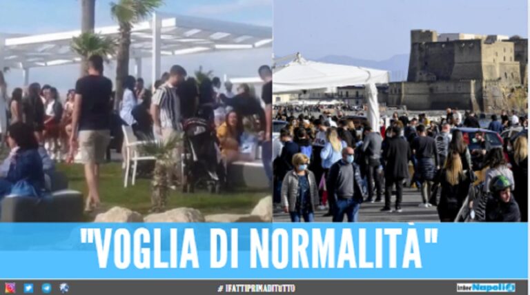Lungomare di Napoli e lidi presi d’assalto, per il secondo weekend giallo in Campania
