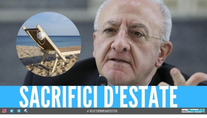 mascherina de luca campania obbligo luglio