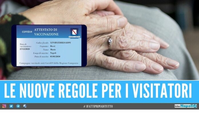 card vaccinale visite familiare campania casa di riposo residenza anziani rsa residenze sanitarie assistenziali