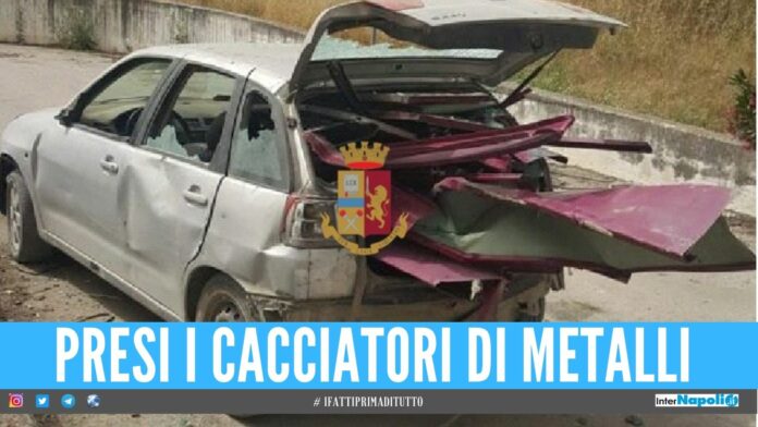 Catturati 3 'cacciatori' di rame e ferro, scoperto il nascondiglio a Giugliano