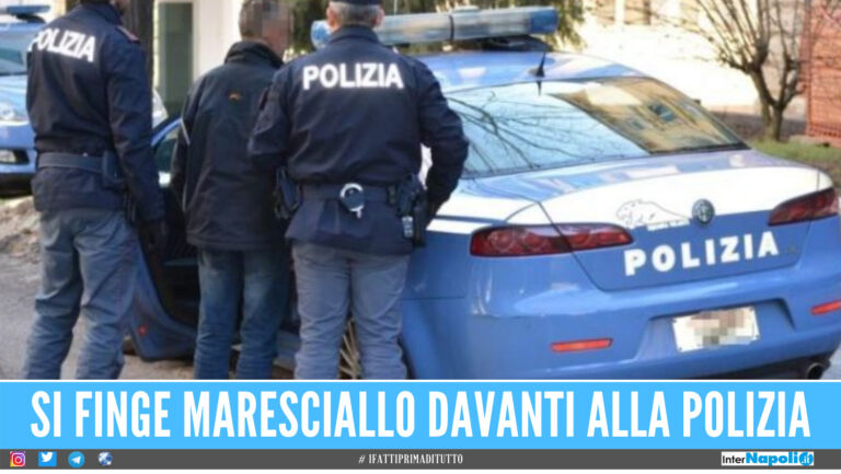 Polizia arresta finto maresciallo ad Afragola, ha speronato la volante e tentato la fuga