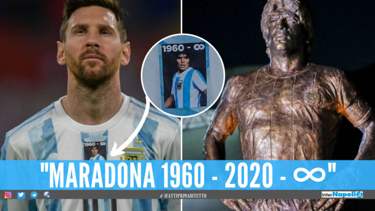 Maglia e statua Maradona