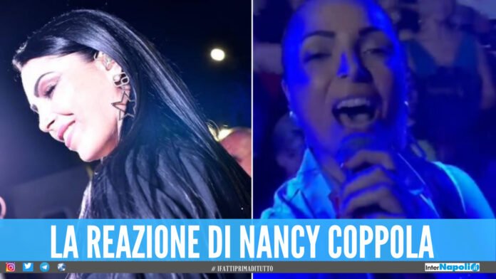 Nancy Coppola attaccata, la cantante non risponde alle provocazione: «Vi dedico un sorriso»
