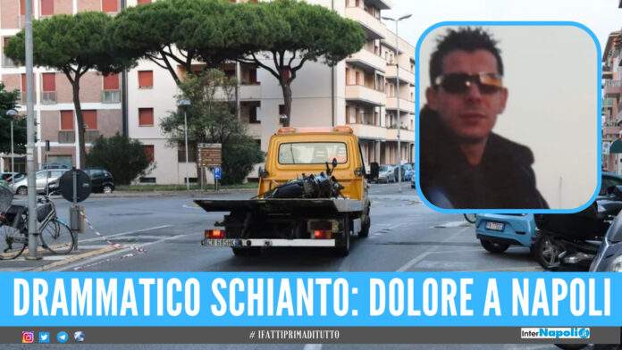 Incidente all'alba: napoletano morto sul colpo a Piombino (la sua moto portata via dal luogo dello schianto)