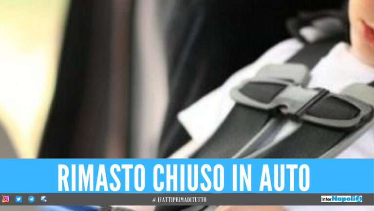 Paura in Campania, neonato rimasto chiuso in auto con 30°