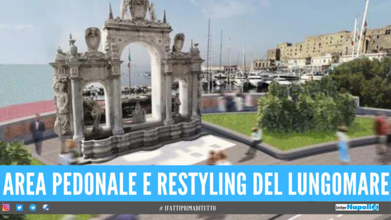 Restyling del Lungomare di Napoli, pedonalizzazione permanente e nuova fontana