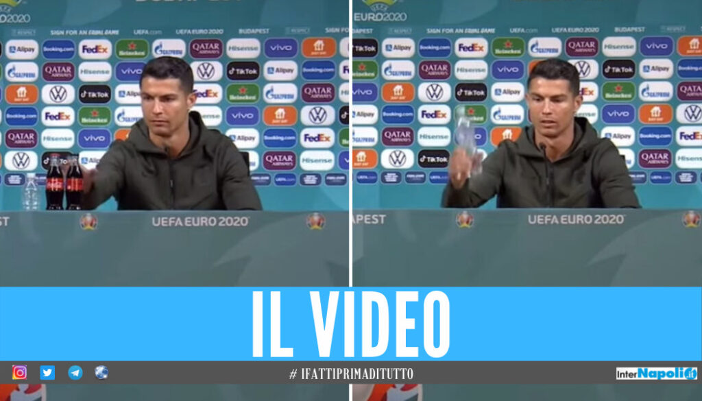 "Non bevete la Coca Cola, solo acqua", il gesto di Cr7 ...