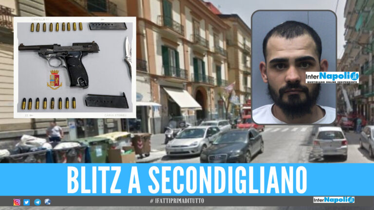 In giro su Corso Secondigliano con una pistola, bloccato e arrestato dagli agenti