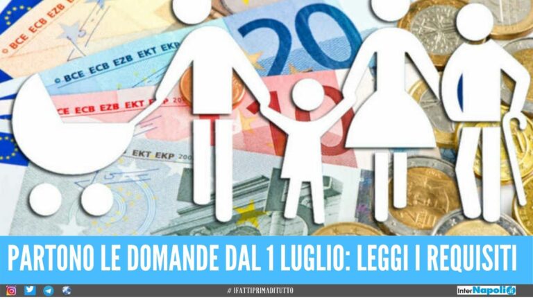 Assegno temporaneo, previsti fino a 217 euro mensili per le famiglie