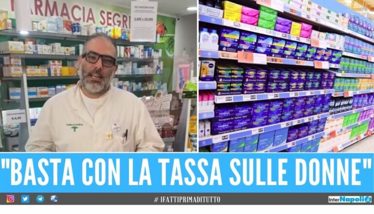“Il ciclo non è un lusso”, il farmacista di Napoli sconta al 22% gli assorbenti