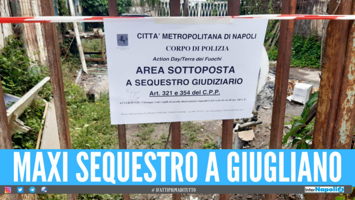 Amianto e rifiuti pericolosi, area di 800 mq sequestrata a Giugliano: denunciati i proprietari