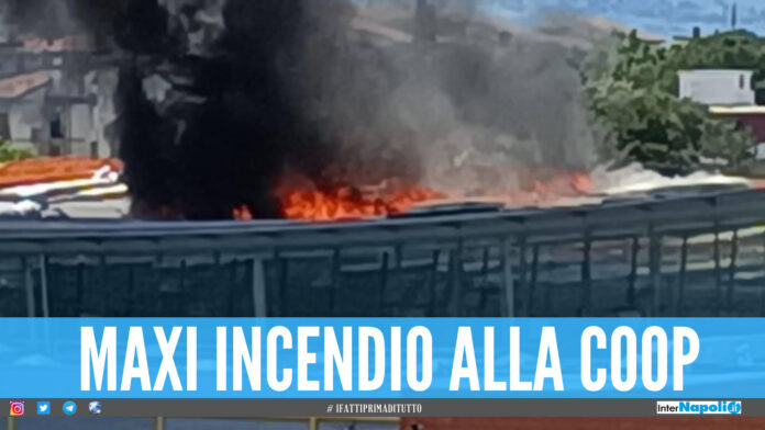 Incendio alla Coop