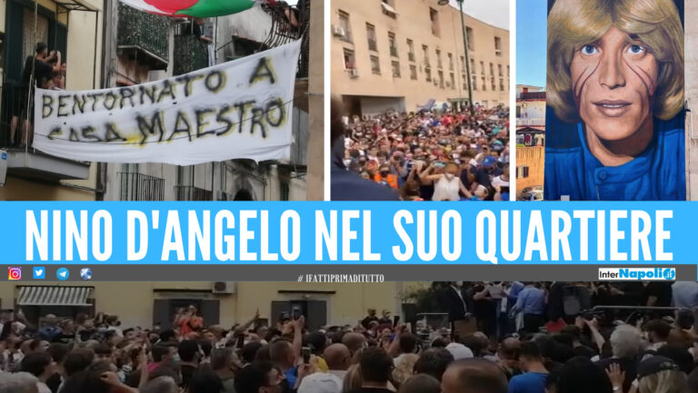 “Bentornato a casa maestro”, bagno di folla e lacrime per il ritorno di Nino D’Angelo a San Pietro a Patierno