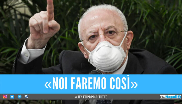 De Luca ferma gli eventi in Campania: 