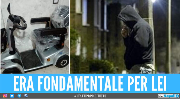 Sulla destra immagine di repertorio, sulla sinistra foto dello scooter elettrico rubato (foto Francesco Emilio Borrelli)