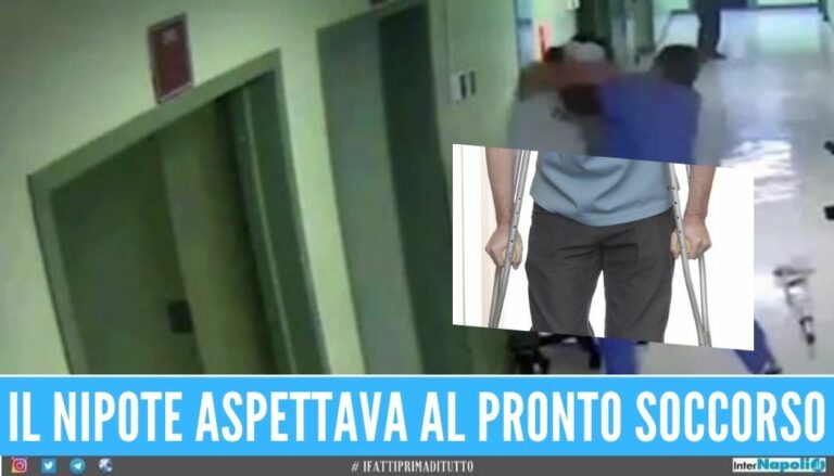 Caos in ospedale a Napoli, zio aggredisce i vigilanti con la stampella