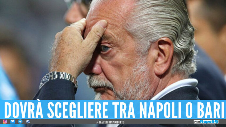 De Laurentiis al bivio, ultimatum della Figc: “Deve vendere il Napoli o il Bari”