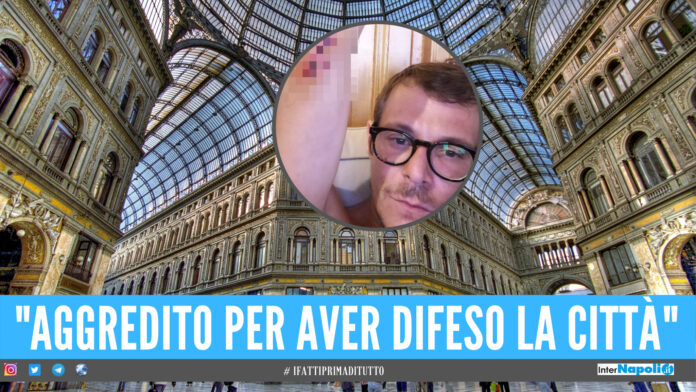Gira video sulle condizioni della Galleria Umberto, ferito a bottigliate dal parcheggiatore abusivo
