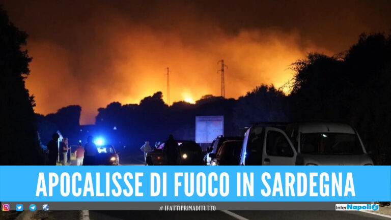 Sardegna divorata dalle fiamme, 1500 persone sfollate e 20mila ettari in fumo