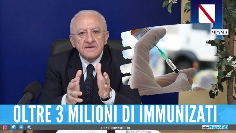Morti covid in Campania, De Luca: “Il 99% non era vaccinato”