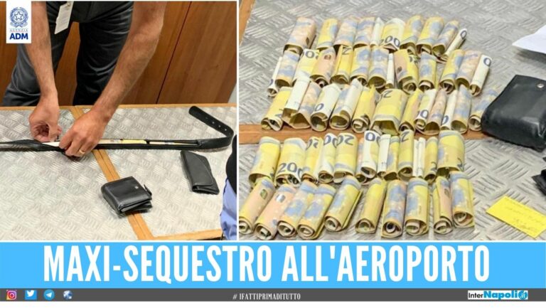 Sequestrati 400mila euro all'aeroporto contanti nascosti anche nella cinta