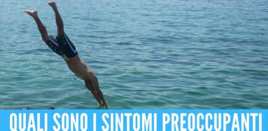 congestione tuffi mare