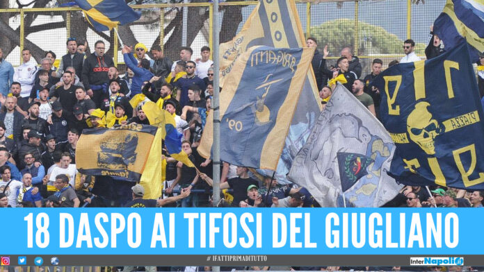 Daspo a 18 tifosi del Giugliano
