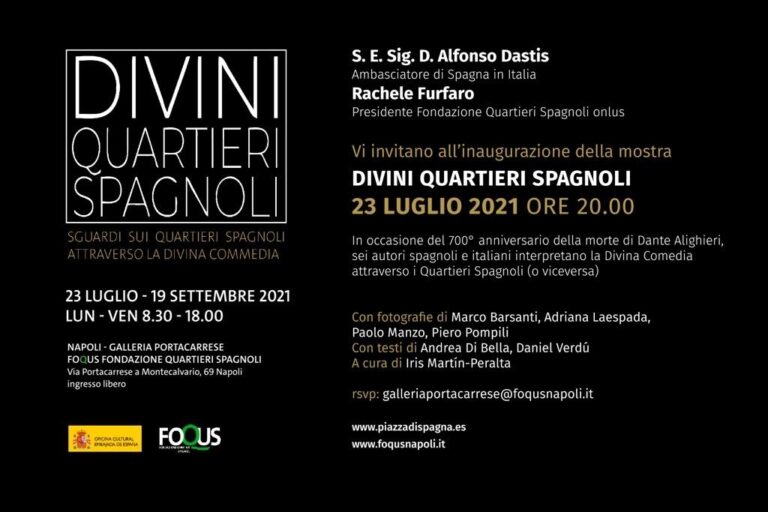 ‘Divini Quartieri Spagnoli’, a Napoli una mostra per il 700° anniversario della morte di Dante Alighieri
