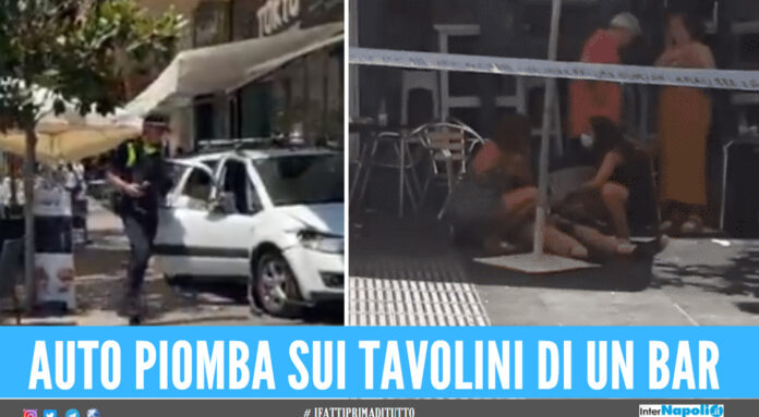 Auto piomba a tutta velocità sui tavolini di un bar in Spagna, a Marbella
