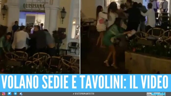 Botte da orbi davanti al famoso albergo di Capri, rissa tra 2 comitive