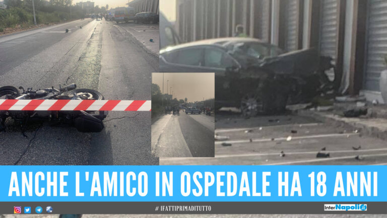 Incidente mortale a Giugliano, la vittima ha 18 anni: corsa in ospedale per l'amico