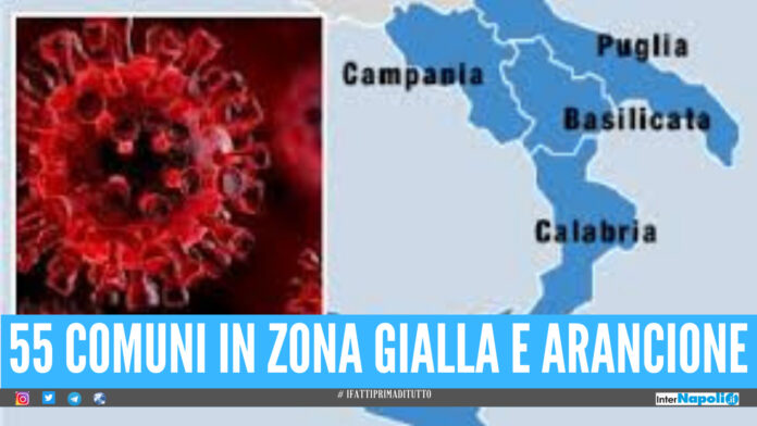 Covid, tornano le restrizioni nel Sud Italia: 55 Comuni in zona gialla e arancione