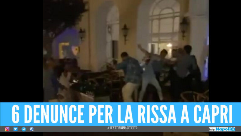 Mega rissa a Capri fuori all’hotel Quisisana, identificati tutti i partecipanti