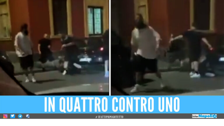 Frame video del pestaggio a Napoli