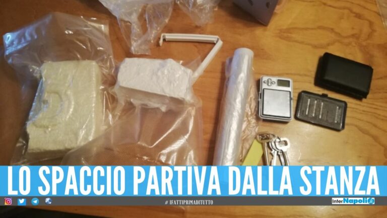 Nascondeva 1 kg di cocaina in camera da letto, arrestato 34enne di Napoli