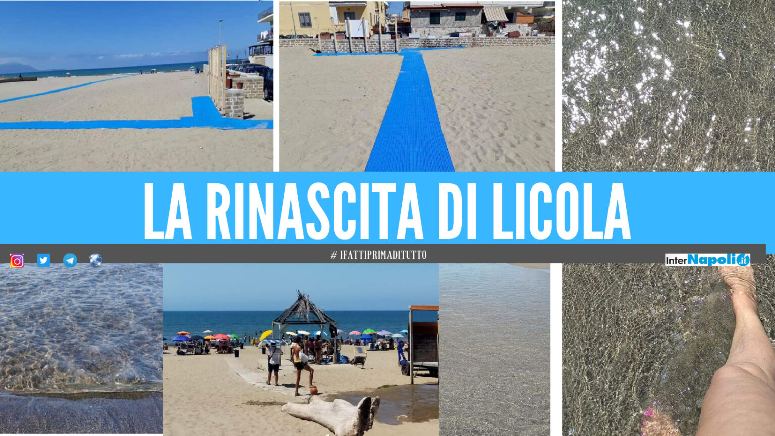 Mare che torna balneabile e spiaggia libera attrezzata, Licola torna a