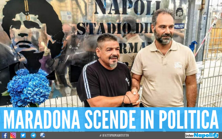 Elezioni a Napoli, il fratello del Pibe ufficializza la candidatura con Maresca ma Ruotolo lo accusa: “Non è il vero Maradona”