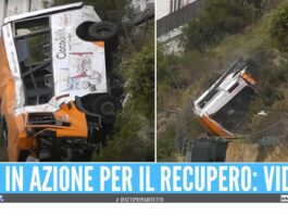 Recupero con 'brivido' a Capri, il bus rischia la caduta dopo l'aggancio
