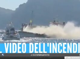 Yacht in fiamme nel Golfo di Napoli, 6 persone salvate dalla Guardia Costiera