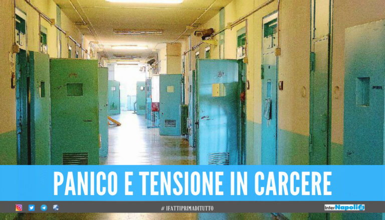 Paura al carcere di Santa Maria Capua Vetere, detenuto dà fuoco alla cella