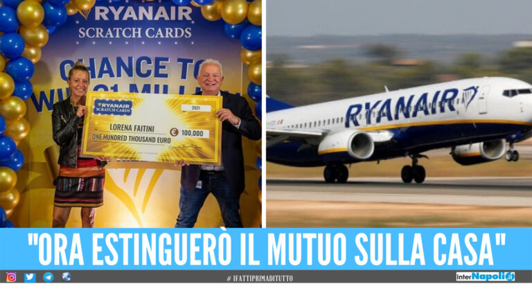 Volo da sogno per una passeggera italiana, vince 100mila euro alla lotteria Ryanair