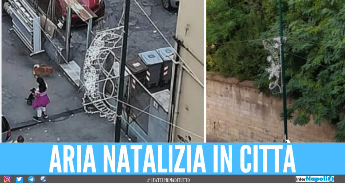 Luminarie di Natale installate a Napoli