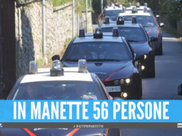 Droga dalla provincia di Napoli a Salerno, 56 arresti dopo il blitz dei carabinieri