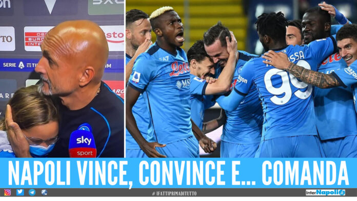 Luciano Spalletti a sx, gli azzurri festeggiano il goal sulla dx